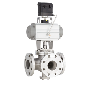 4080 Three-way ball sector valve